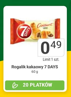 Rogalik kakaowy 7 Days promocja w Stokrotka