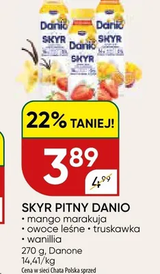 Skyr pitny Danio mango marakuja Danone promocja w Chata Polska