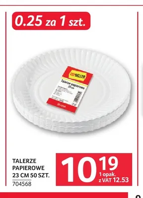 Talerze papierowe 23 cm Topseller promocja w Selgros