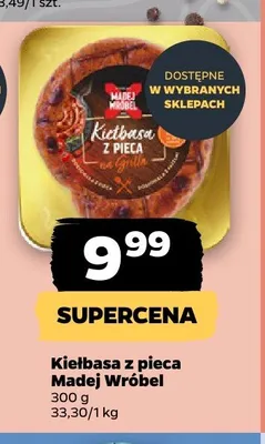 Kiełbasa z pieca Madej Wróbel promocja w Netto