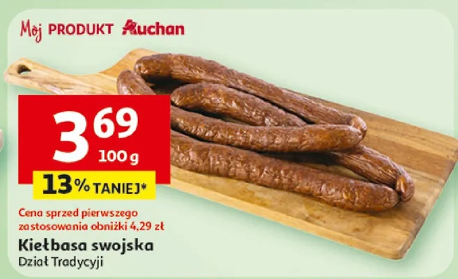 Kiełbasa swojska promocja w Auchan