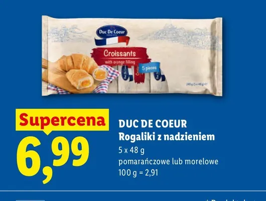Rogaliki z nadzieniem pomarańczowym Duc De Coeur 5-pak promocja w Lidl