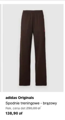 Spodnie treningowe Adidas Originals brązowe promocja w Lounge by Zalando