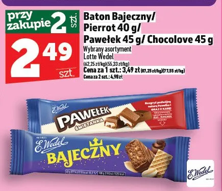 Baton Bajeczny/Pierrot/Pawełek/Chocolove promocja w TOPAZ