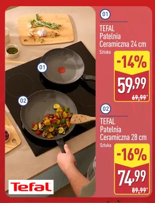 Patelnia ceramiczna Tefal 24 cm promocja w Aldi