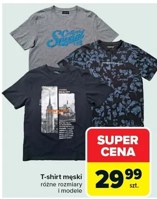 T-shirt męski różne rozmiary i modele promocja w Carrefour