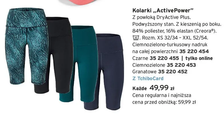 Kolarki ActivePower Tchibo czarne promocja w Tchibo