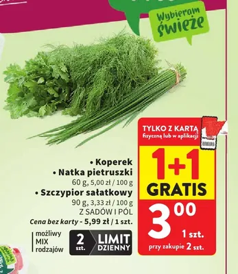 Natka pietruszki Z Sadów i Pól promocja w Intermarche