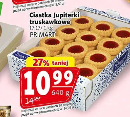 Ciastka Jupiterki truskawkowe Primart promocja w Prim Market