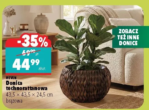 Doniczka technoratanowa promocja w Biedronka Home