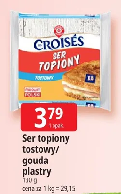 Ser topiony tostowy plastry Croisés promocja w Leclerc