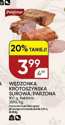 Wędzonka krotoszyńska surowa Peklimar promocja w Chata Polska