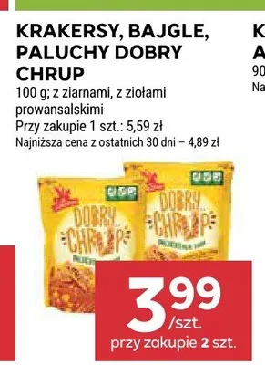Krakersy Dobry Chrup z ziołami prowansalskimi promocja w Stokrotka