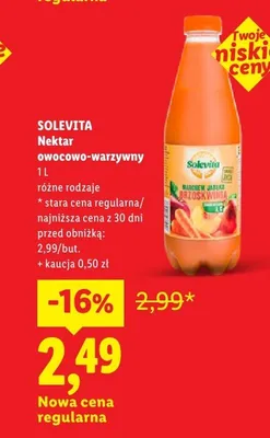 Nektar owocowo-warzywny Solevita promocja w Lidl