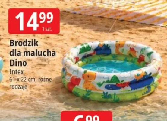 Brodzik dla malucha Dino Intex 61x22cm promocja w Leclerc