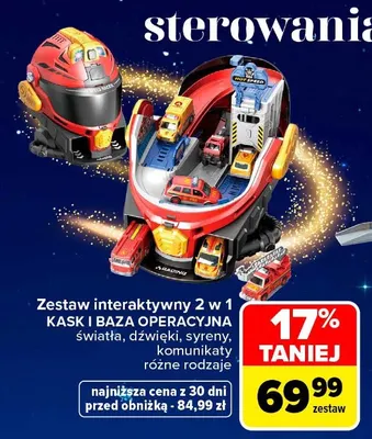 Zestaw interaktywny 2 w 1 kask i baza operacyjna promocja w Carrefour