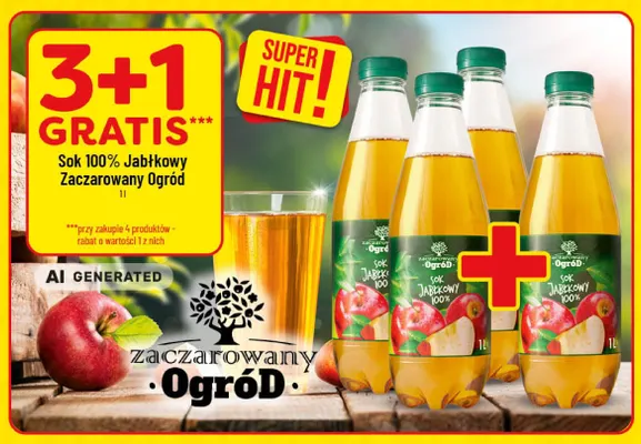 Sok jabłkowy Zaczarowany Ogród 100% promocja w POLOmarket