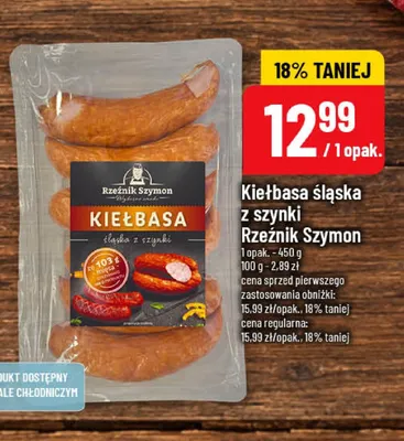 Kiełbasa śląska z szynki Rzeźnik Szymon promocja w POLOmarket