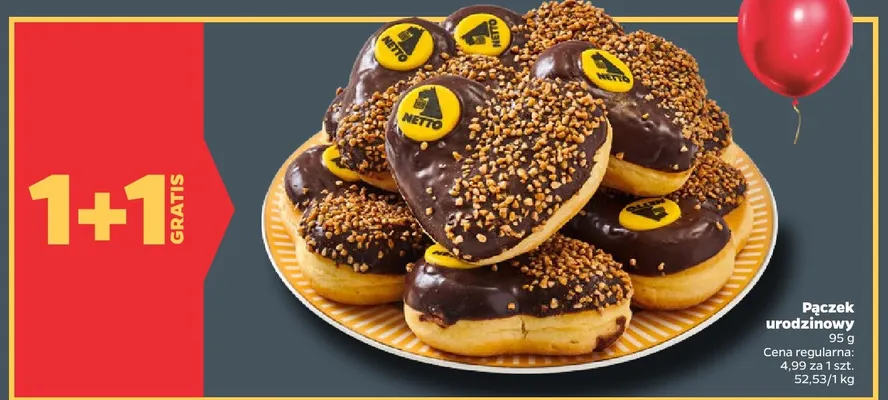 Pączek urodzinowy promocja w Netto