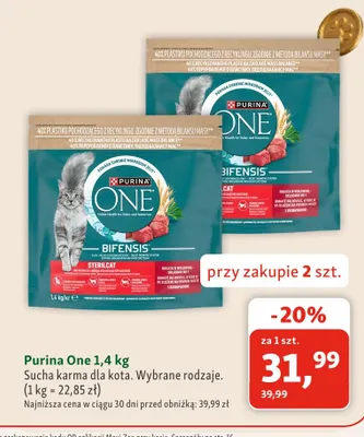 Sucha karma dla kota Purina One promocja w MAXI ZOO