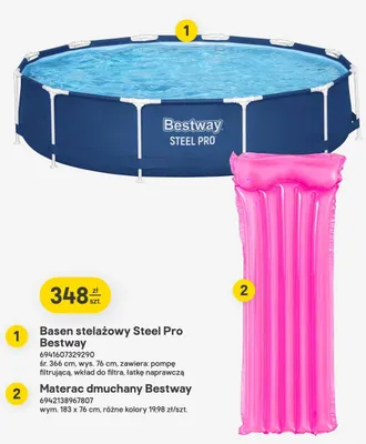 Basen stelażowy Bestway Steel Pro promocja w Castorama