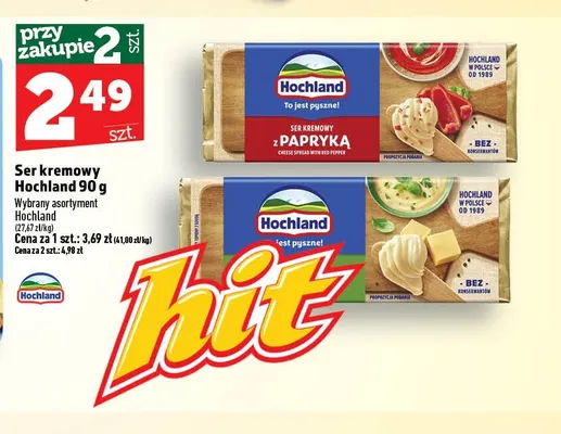 Ser kremowy Hochland promocja w TOPAZ