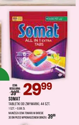 Tabletki do zmywarki Somat promocja w Drogerie Natura