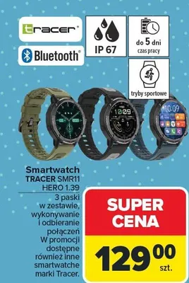 Smartwatch TRACER SM11 HERO 1.39 promocja w Carrefour
