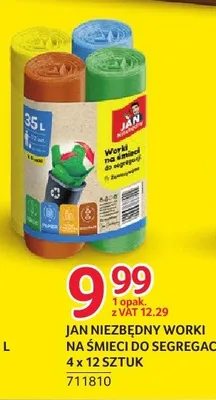 Worki na śmieci do segregacji Jan Niezbędny 35l promocja w Selgros