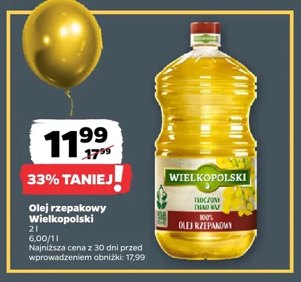 Olej rzepakowy Wielkopolski promocja w Netto