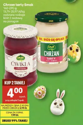 Chrzan tarty wybrane rodzaje promocja w Delikatesy Centrum