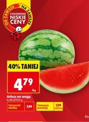 Arbuz na wagę promocja w Biedronka