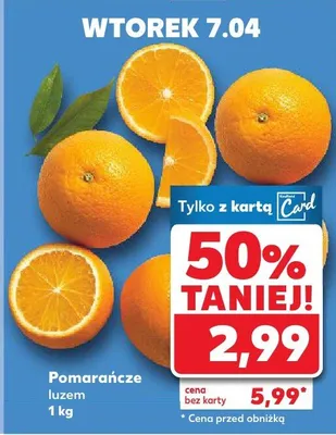 Pomarańcze luzem promocja w Kaufland