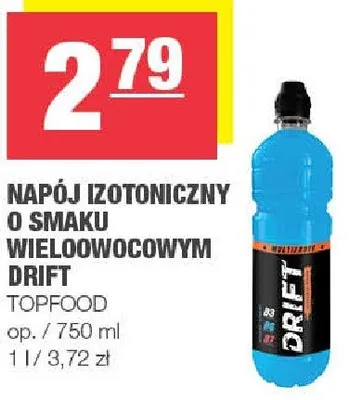Napój izotoniczny o smaku wieloowocowym Drift promocja w SPAR