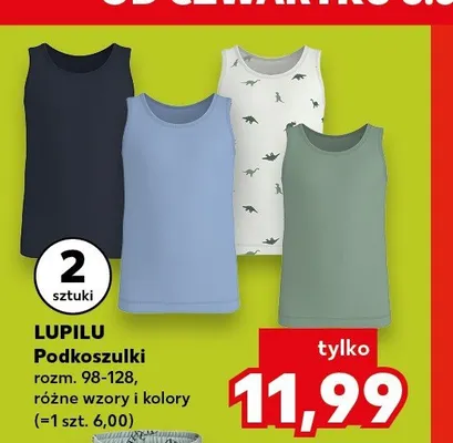 Podkoszulki dziecięce Lupilu 2-pak promocja w Kaufland