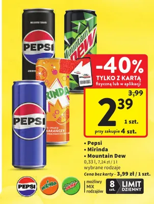 Napój gazowany Mountain Dew promocja w Intermarche