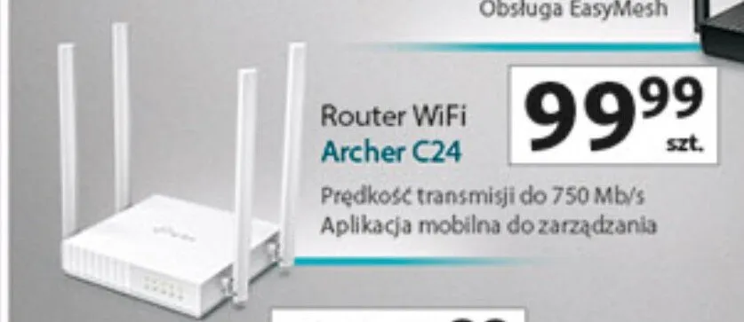 Router WiFi Archer C24 promocja w Auchan