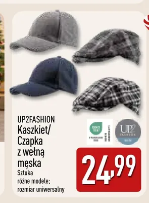Kaszkiet z wełną męski UP2FASHION promocja w Aldi