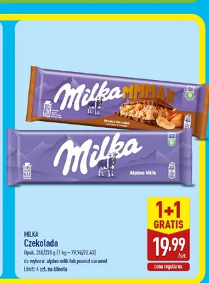 Czekolada Milka MMMAX Peanut Caramel promocja w Aldi