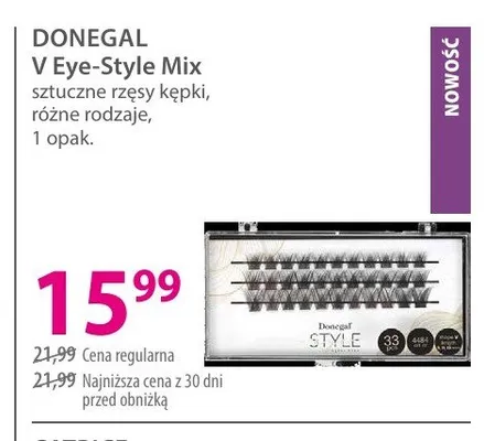 Sztuczne rzęsy kępki DONEGAL V Eye-Style Mix promocja w Hebe