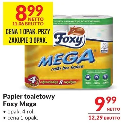 Papier toaletowy Foxy Mega promocja w Makro