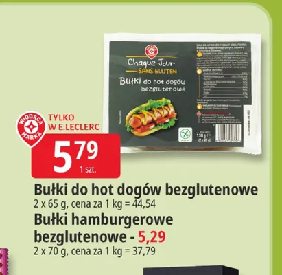 Bułki hamburgerowe bezglutenowe promocja w Leclerc