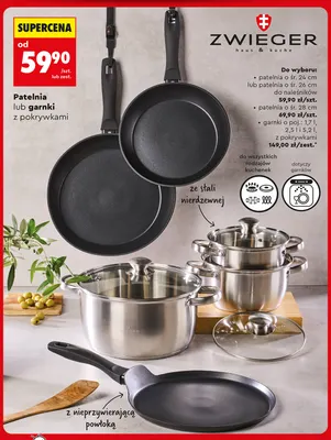 Patelnia o śr. 24 cm Zwieger promocja w Biedronka