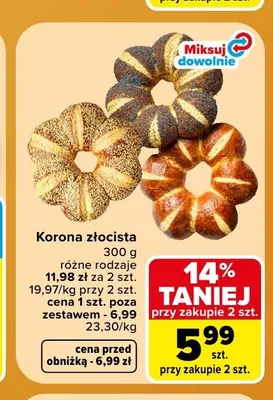 Korona złocista promocja w Carrefour