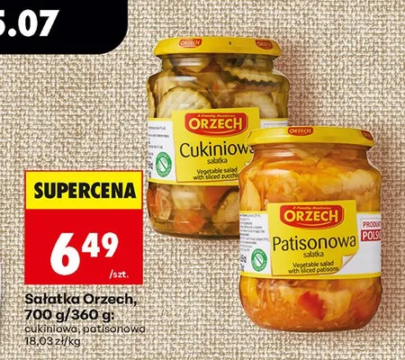Sałatka cukiniowa Orzech promocja w Biedronka