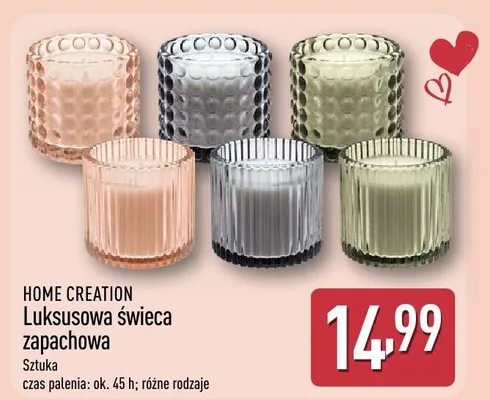 Luksuowa świeca zapachowa HOME CREATION promocja w Aldi