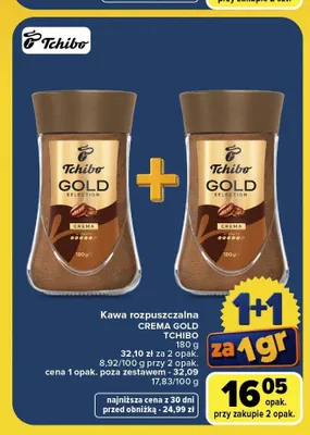 Kawa rozpuszczalna Tchibo Crema Gold promocja w Carrefour