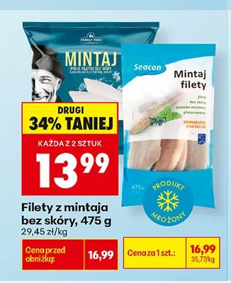 Filety z mintaja bez skóry Seacon promocja w Biedronka