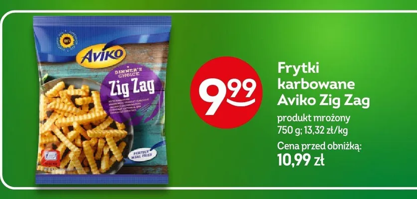Frytki karbowane Zig Zag produkt mrożony promocja w Żabka