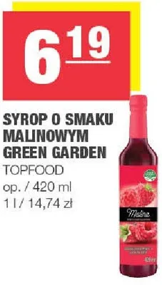 Syrop o smaku malinowym promocja w SPAR
